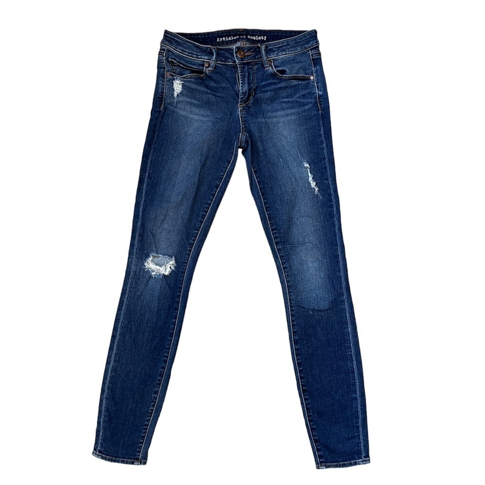 Articles Of Society Womens Sarah Loma Vista Wash Distressed Skinny Jeans Size 25